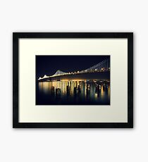 San Francisco Bay Bridge Illuminated Framed Print