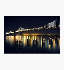 San Francisco Bay Bridge Illuminated Photographic Print