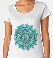 Blauer Mandala Frauen Premium T-Shirts