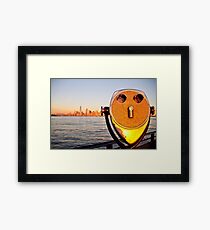 Manhattan from Ellis Island Framed Print