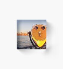 Manhattan from Ellis Island Acrylic Block