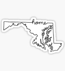 Maryland Home State Outline Sticker