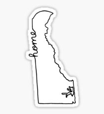 Delaware Home State Outline Sticker