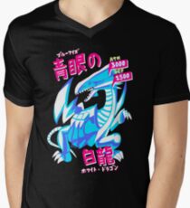 BLUE-EYES WHITE DRAGON (青眼の白龍) Men's V-Neck T-Shirt