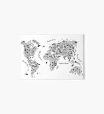 Lámina rígida Typography World Map.