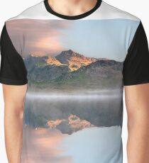Sunrise over a misty Blea Tarn in the English Lake District Graphic T-Shirt