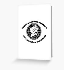 Rookie Numbers Greeting Card