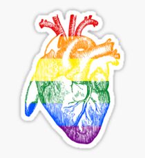 Rainbow Heart - Gay Pride Stickers and Shirts Sticker