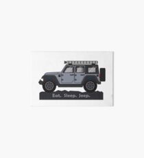 Grey Jeep Wrangler Art Board