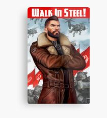 Walk in Steel Metal Print