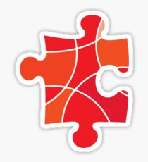 Red puzzle piece Sticker