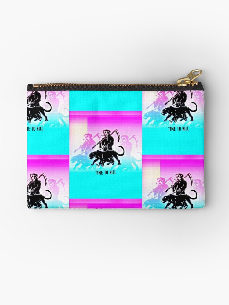 Sketchy Tank Time To Kill Pop Art Zipper Pouch By Themangiola