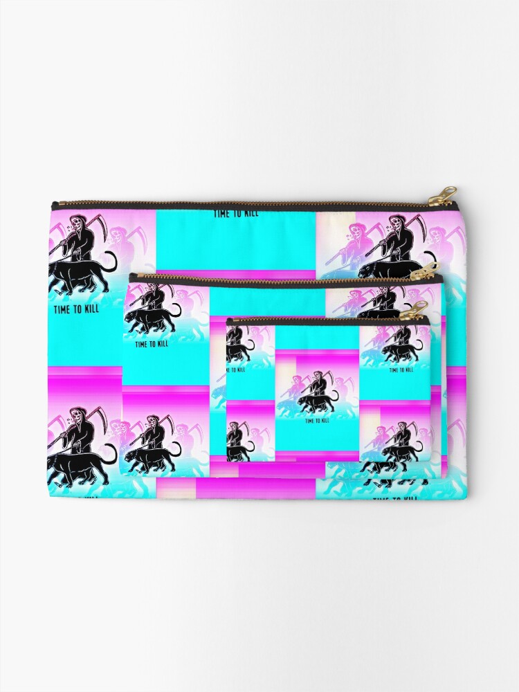 Sketchy Tank Time To Kill Pop Art Zipper Pouch