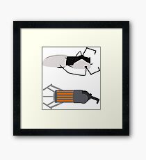 Portal and Half Life: Gravity and Portal Gun Framed Print