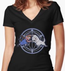 Fullmetal Fusion Ha! Women's Fitted V-Neck T-Shirt