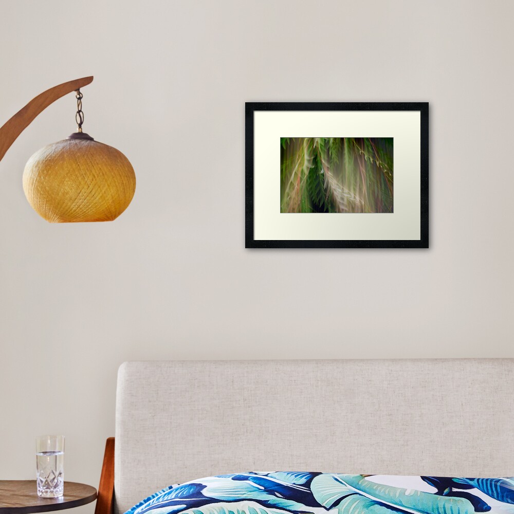 Fleur Blur Series-Abstract Decorative Leaves Framed Art Print