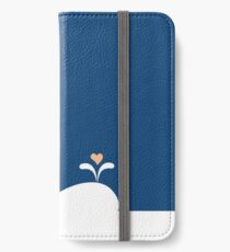 Whale in Blue Ocean with a Love Heart iPhone Wallet/Case/Skin