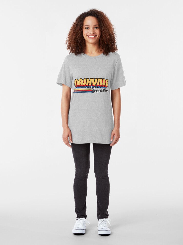 Alternate view of Nashville, TN | City Stripes Slim Fit T-Shirt