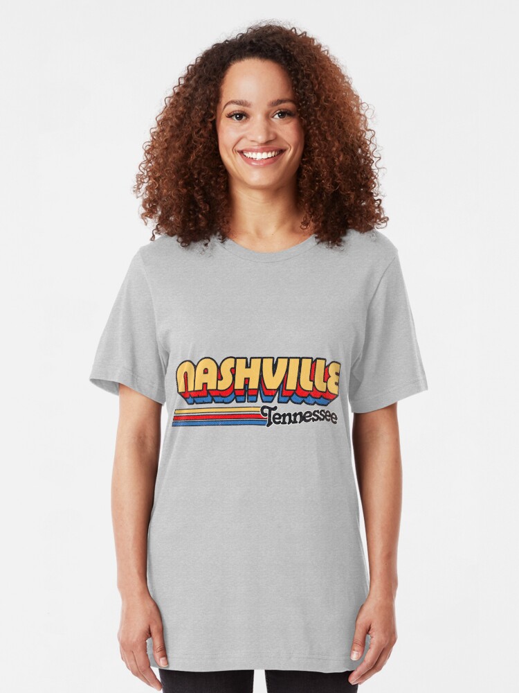 Alternate view of Nashville, TN | City Stripes Slim Fit T-Shirt