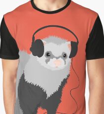 Funny Musical Ferret Graphic T-Shirt