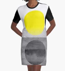 Gelb #abstract T-Shirt Kleid