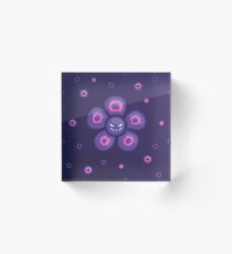 Purple Evil Flower Acrylic Block