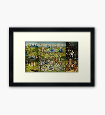 Lámina enmarcada El jardín de las delicias de Hieronymus Bosch