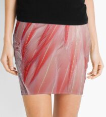 Schlafen Flamingo Coral Pink Wing Federn Textur Minirock
