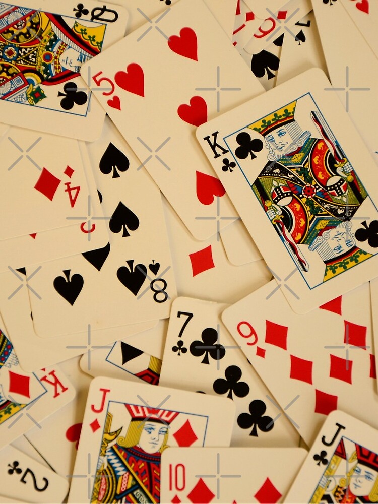 Scattered Pack of Playing Cards Hearts Clubs Diamonds Spades Pattern by HotHibiscus