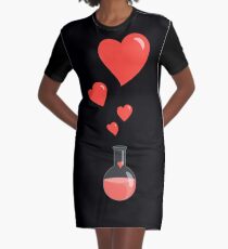 Flask of Hearts Graphic T-Shirt Dress