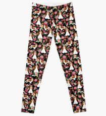 Blenheim cavalier king charles spaniel dog breed florals pattern gifts Leggings