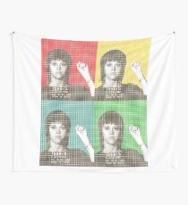 Jane Fonda Mug Shot x4 Wall Tapestry