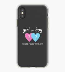 Gender Reveal Party Shirts | Girl or Boy Filled with Joy iPhone Case