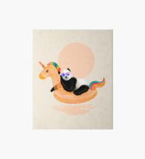 Chillin, Unicorn Panda Art Board