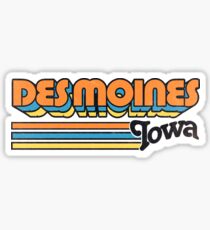 Des Moines, IA | City Stripes Sticker