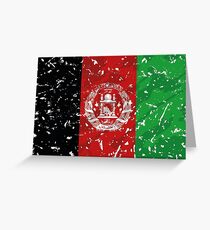 Afghanistan grunge vintage flag Greeting Card