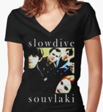 Slowdive - Souvlaki Women's Fitted V-Neck T-Shirt