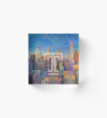 Temple T Tapestry Acrylic Block