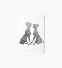 Hunde inspirierte Silhouette Galeriedruck