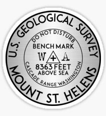 MOUNT SAINT HELENS BENCHMARK WASHINGTON USGS VOLCANO ST GEOCACHING CASCADES Sticker