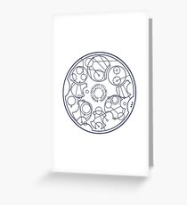 Gallifreyan Biting's Excellent (Dark) Greeting Card