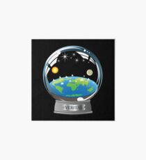 Flat Earth Snow Globe - The True Man Show - Veritas. Truth. Art Board