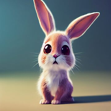 Cute Rabbit in 3d Style. Graphic by enelnichada · Creative Fabrica
