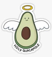 'Holy Guacamole' Avocado Illustration Sticker