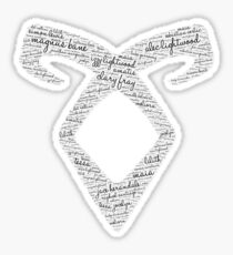 shadowhunters word art Sticker