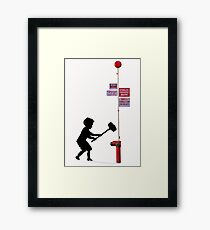 Banksy Hammer Boy Framed Print