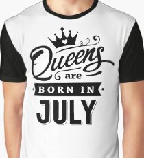 Camiseta gráfica Queens are born in JULY