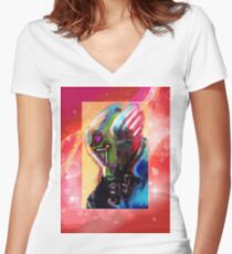 Robot Women's Fitted V-Neck T-Shirt