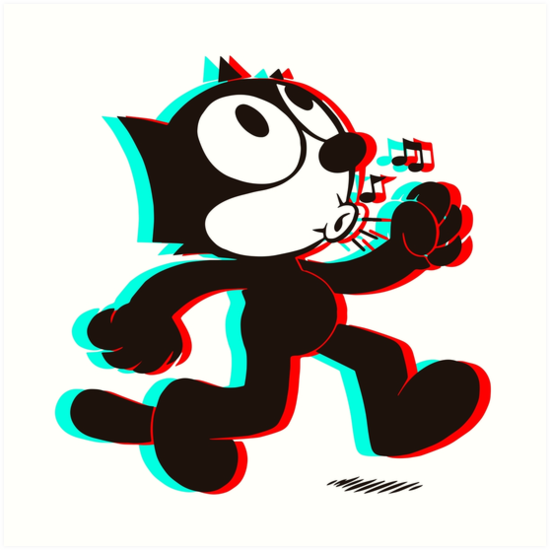  Felix  the cat  3D  Art Print  by Animenox Redbubble