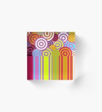 1960's circles Acrylic Block